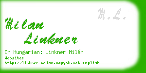 milan linkner business card